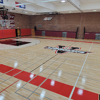 refinished gym floor